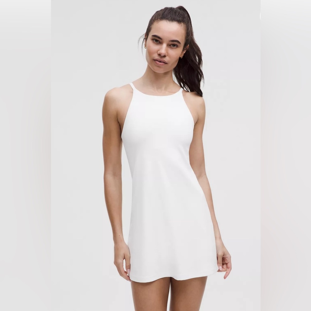 Lululemon Athletica Align High-Neck White Dress A/B Size 8 - Picture 4 of 9